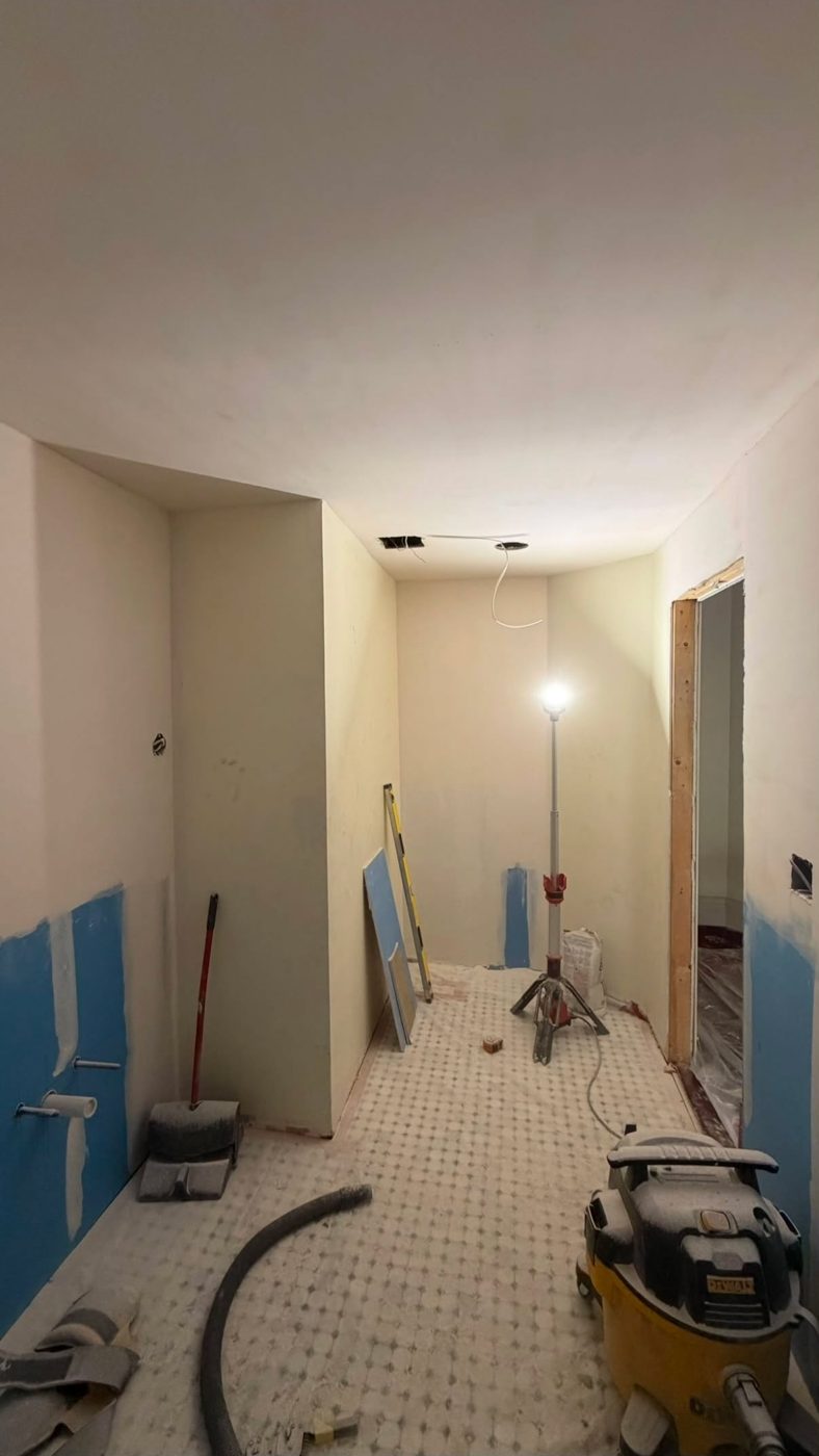 Room before Flex Drywall, torn up and unfinished