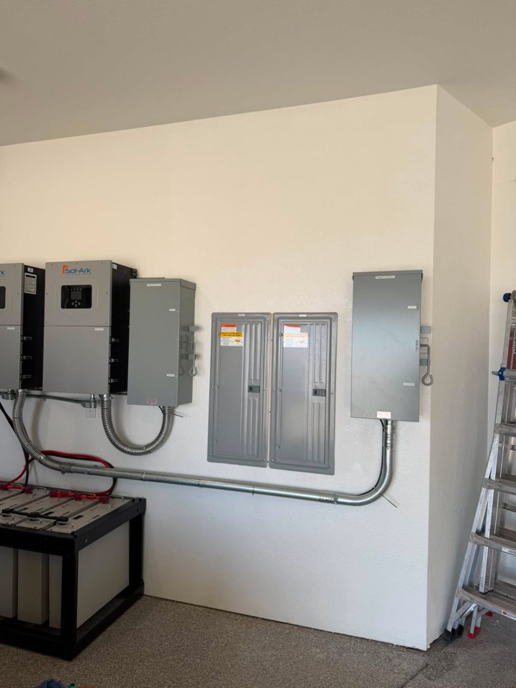 Finished drywall around wall-mounted equipment